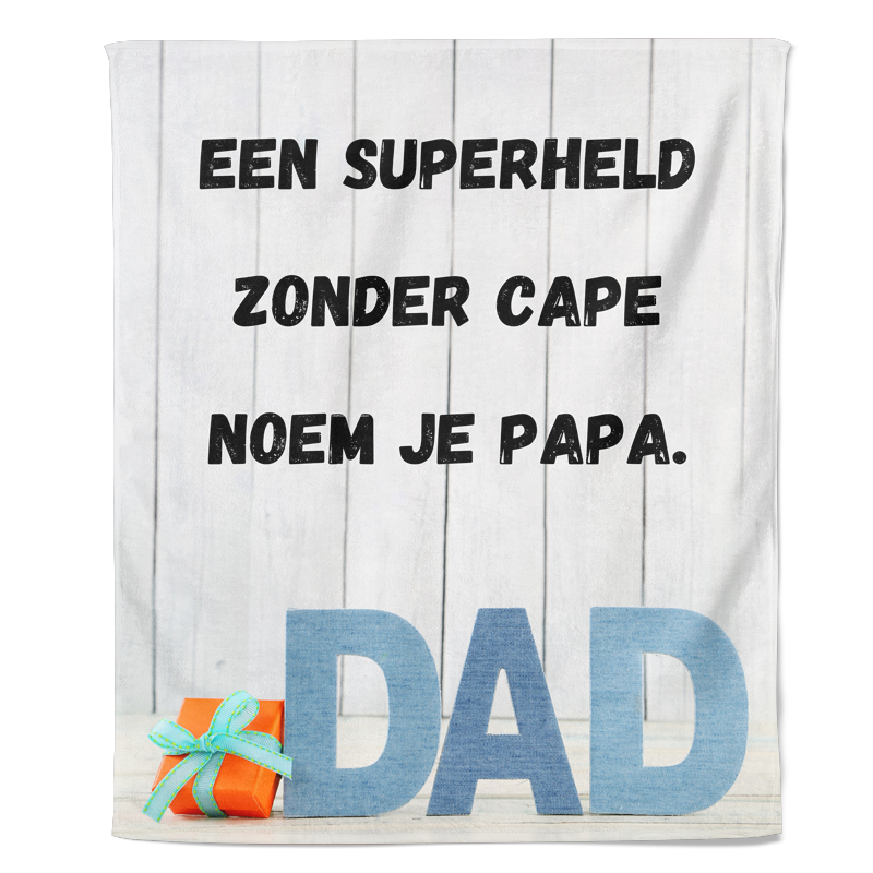 Vaderdag fleecedeken = superheld