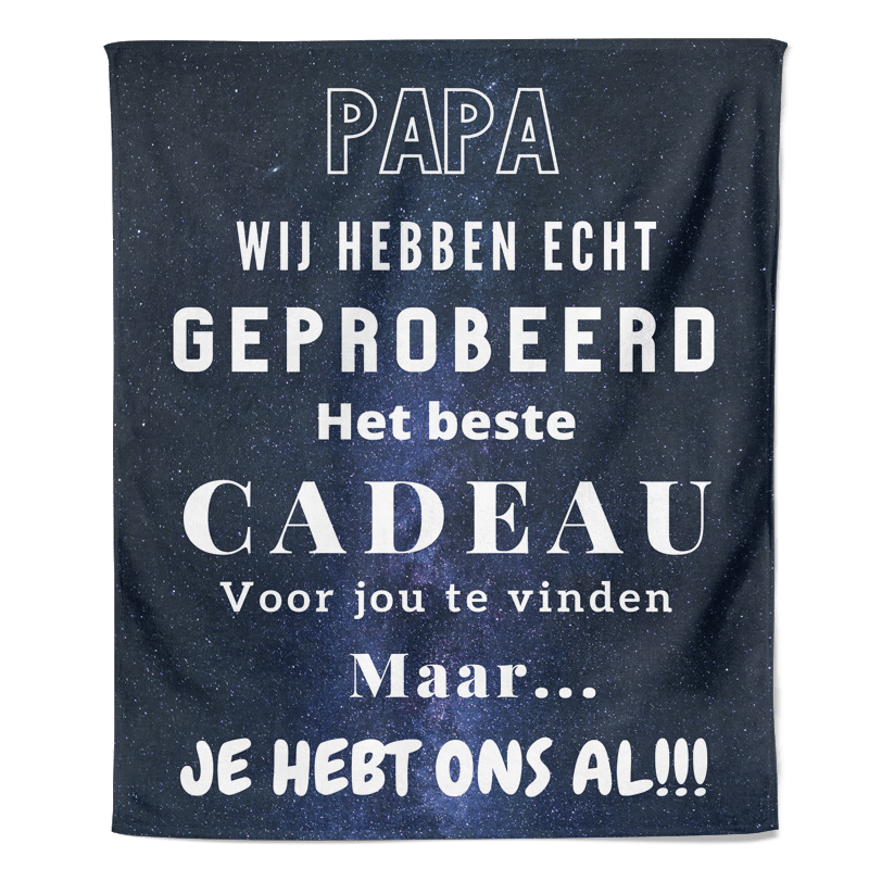 Vaderdag fleecedeken - Papa