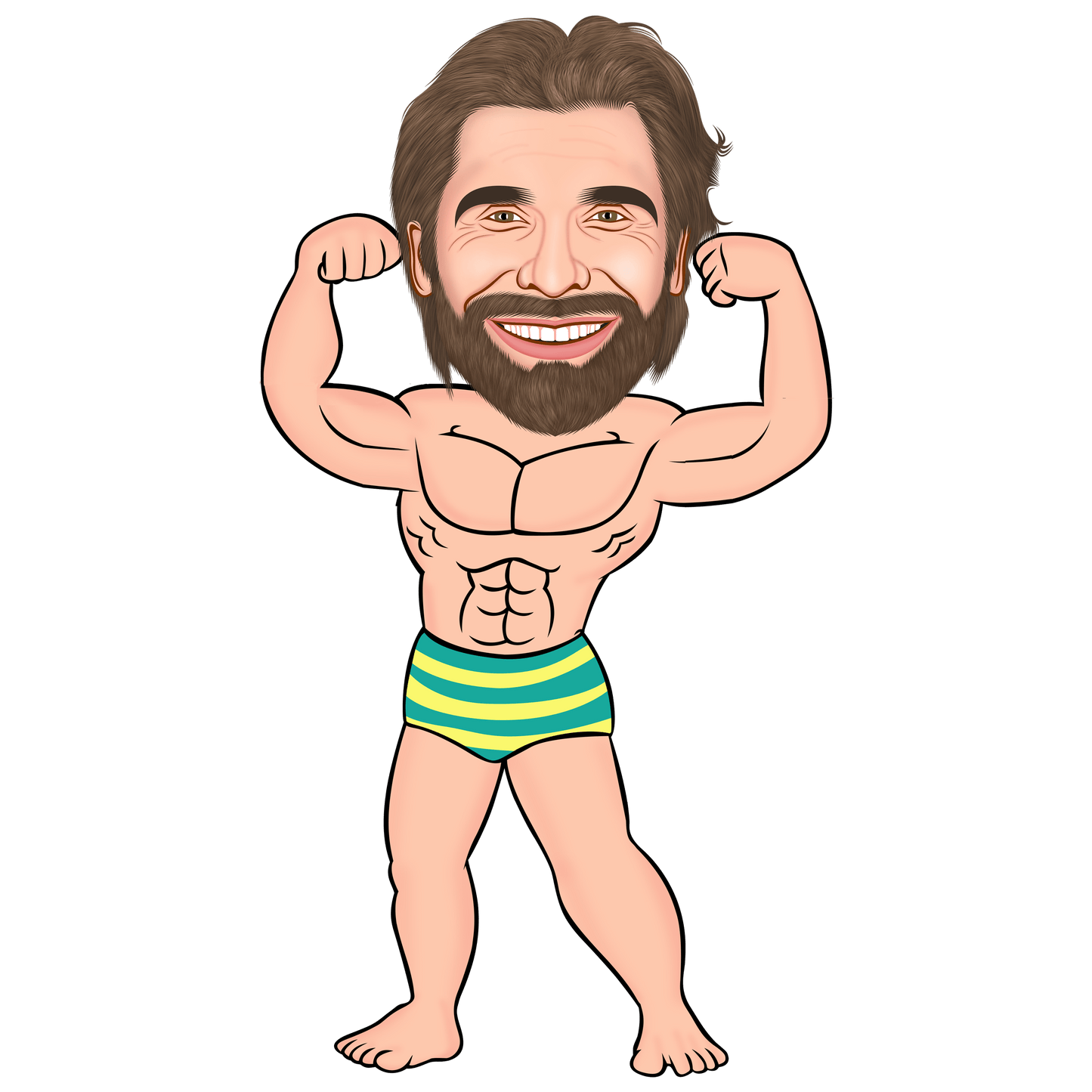 Body Builder Cartoon