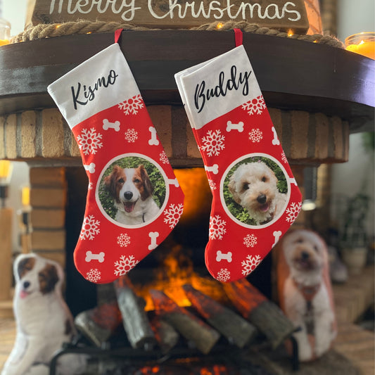 Kerstsok met naam en foto