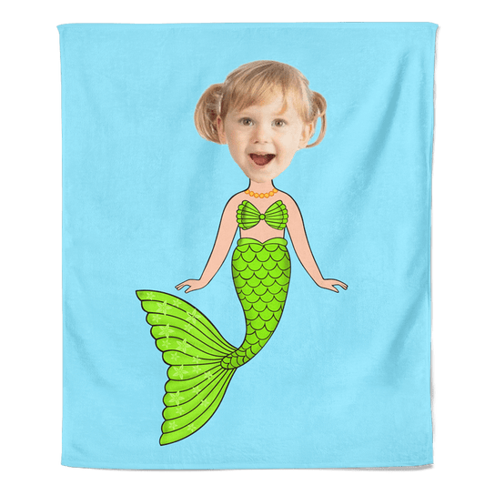 Mermaid cartoon fleecedeken