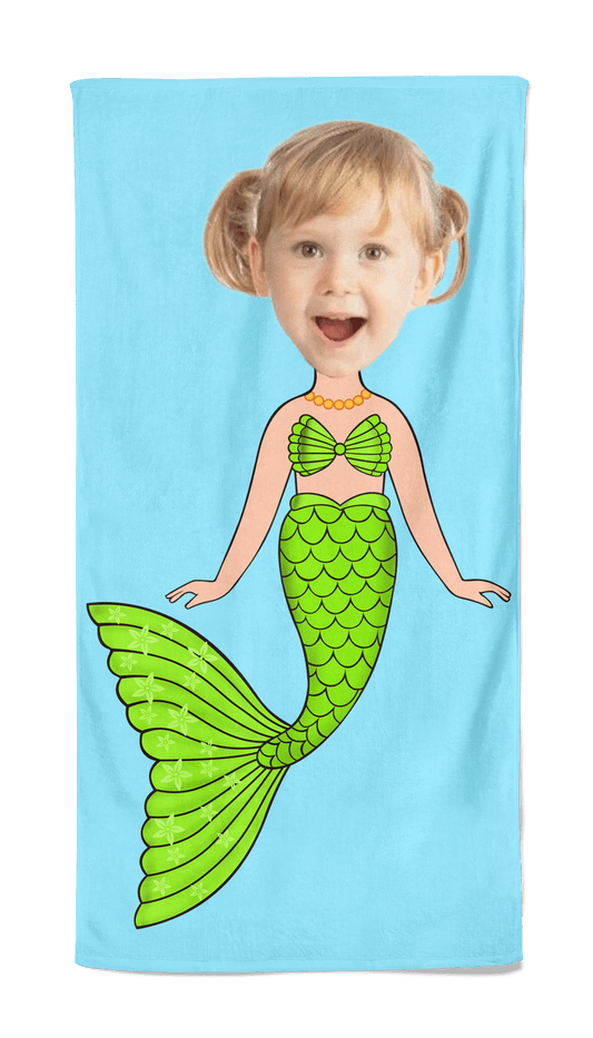 Mermaid cartoon handdoek