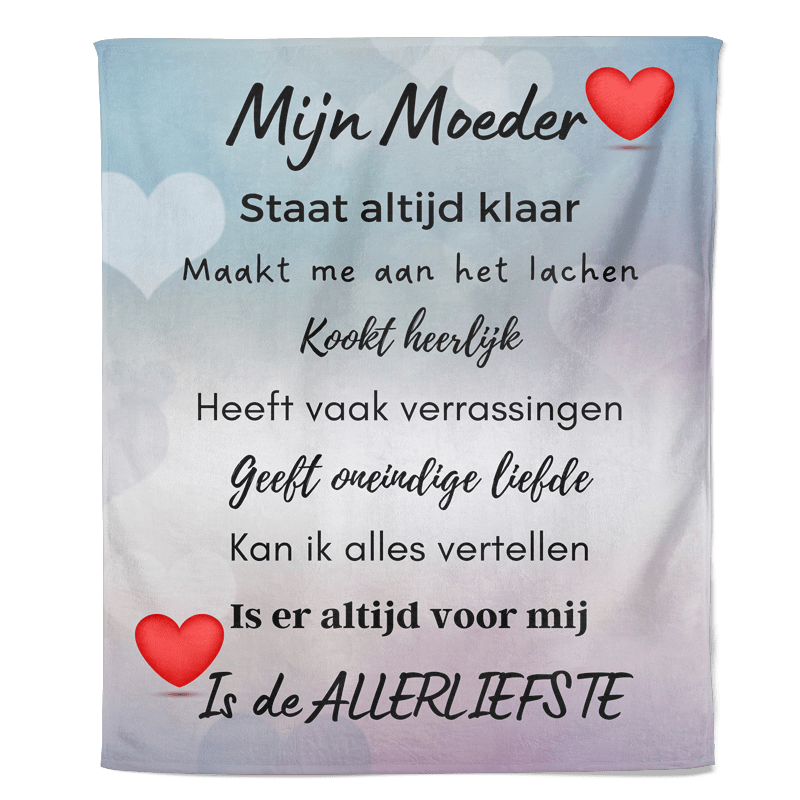 Moederdag cadeau fleecedeken