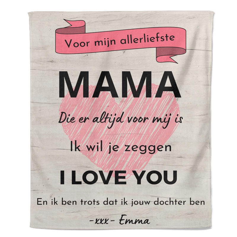 Moederdag Fleecedeken