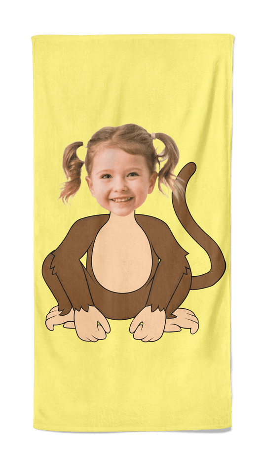Monkey cartoon handdoek