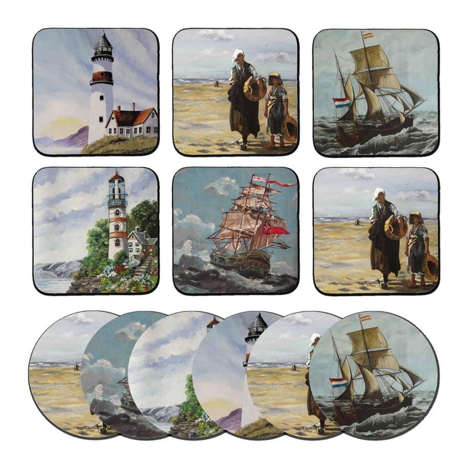 Onderzetters met schilderijkunst