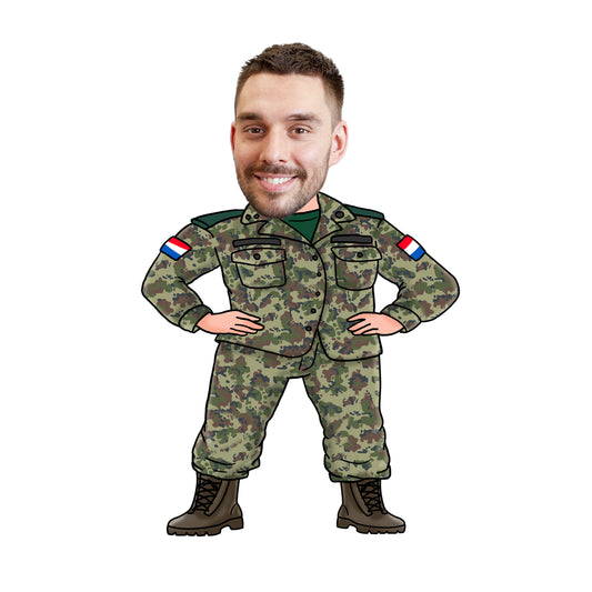 Cartoon kussen - Soldaat