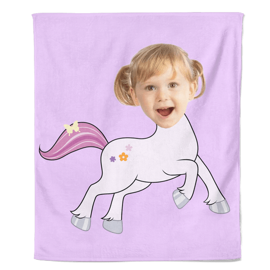 Unicorn cartoon fleecedeken