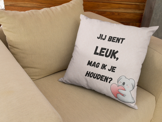 Valentijn kussen Jij bent leuk, mag ik je houden