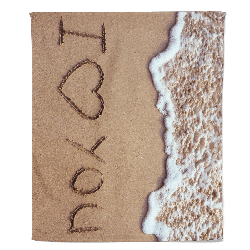 fleecedeken valentijn beach