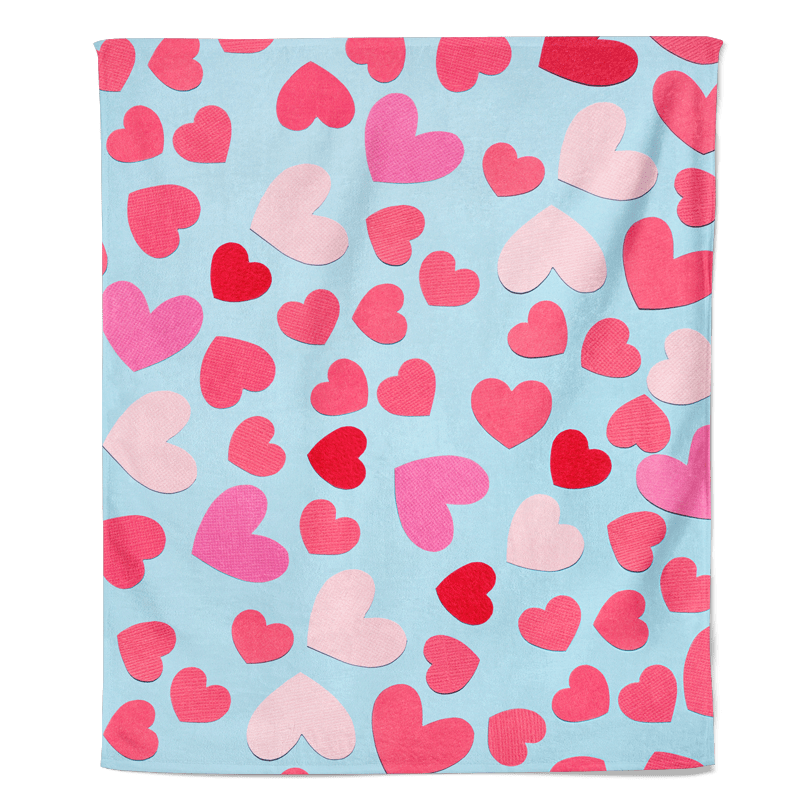 fleecedeken met hartjes perfect voor valentijn