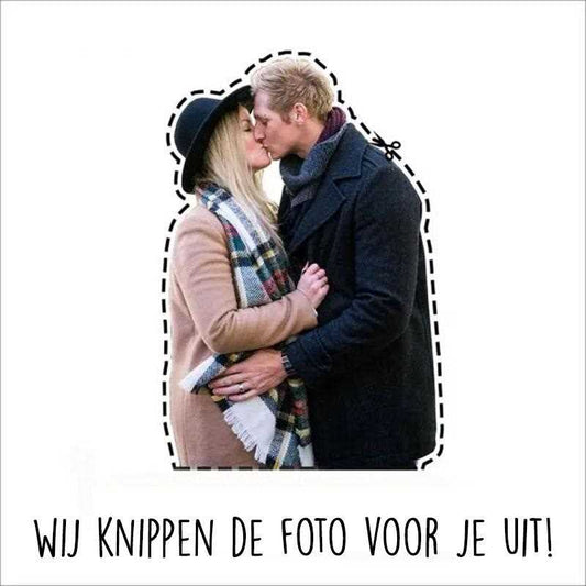 voorbeeld van gepersonaliseerd kussen van foto