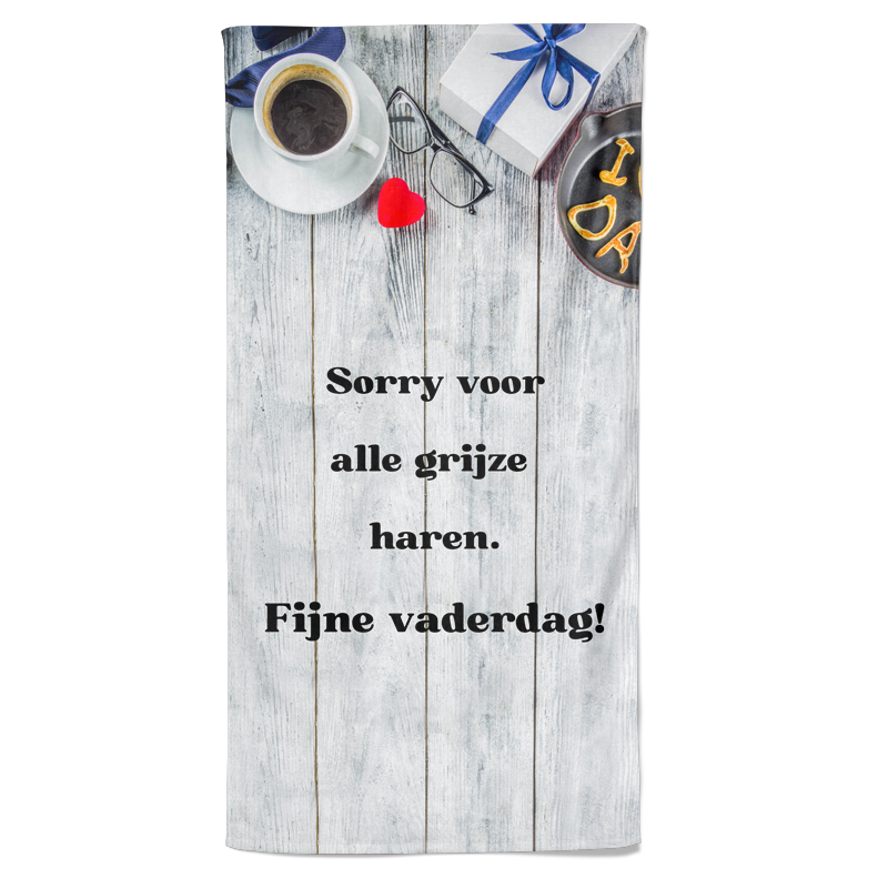 Vaderdag handdoek - grijze haren