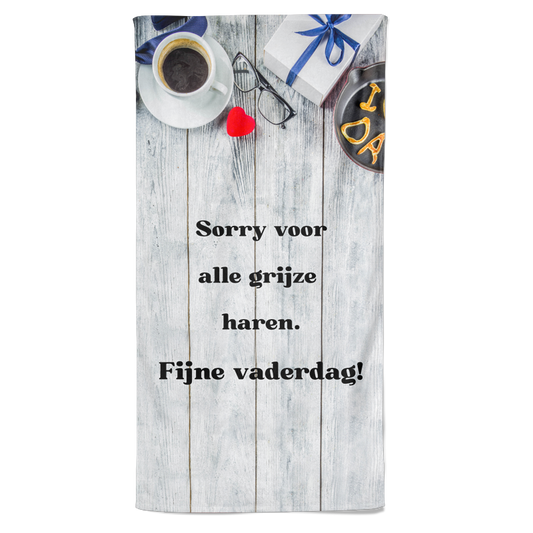 Vaderdag handdoek - grijze haren