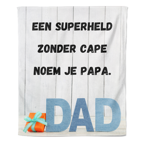 Vaderdag fleecedeken = superheld