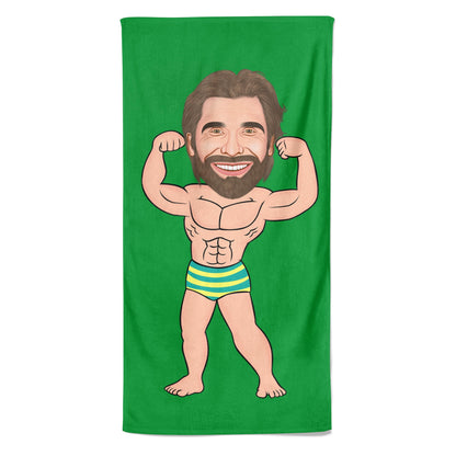 Cartoon Handdoek Body Builder