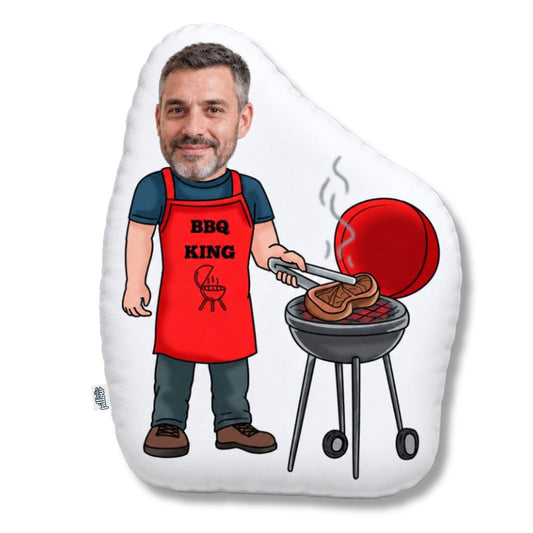 Cartoon Kussen - BBQ man