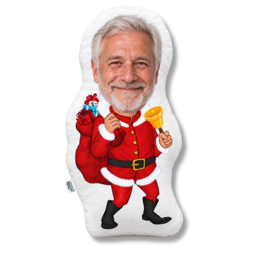 Cartoon Kussen - Kerstman