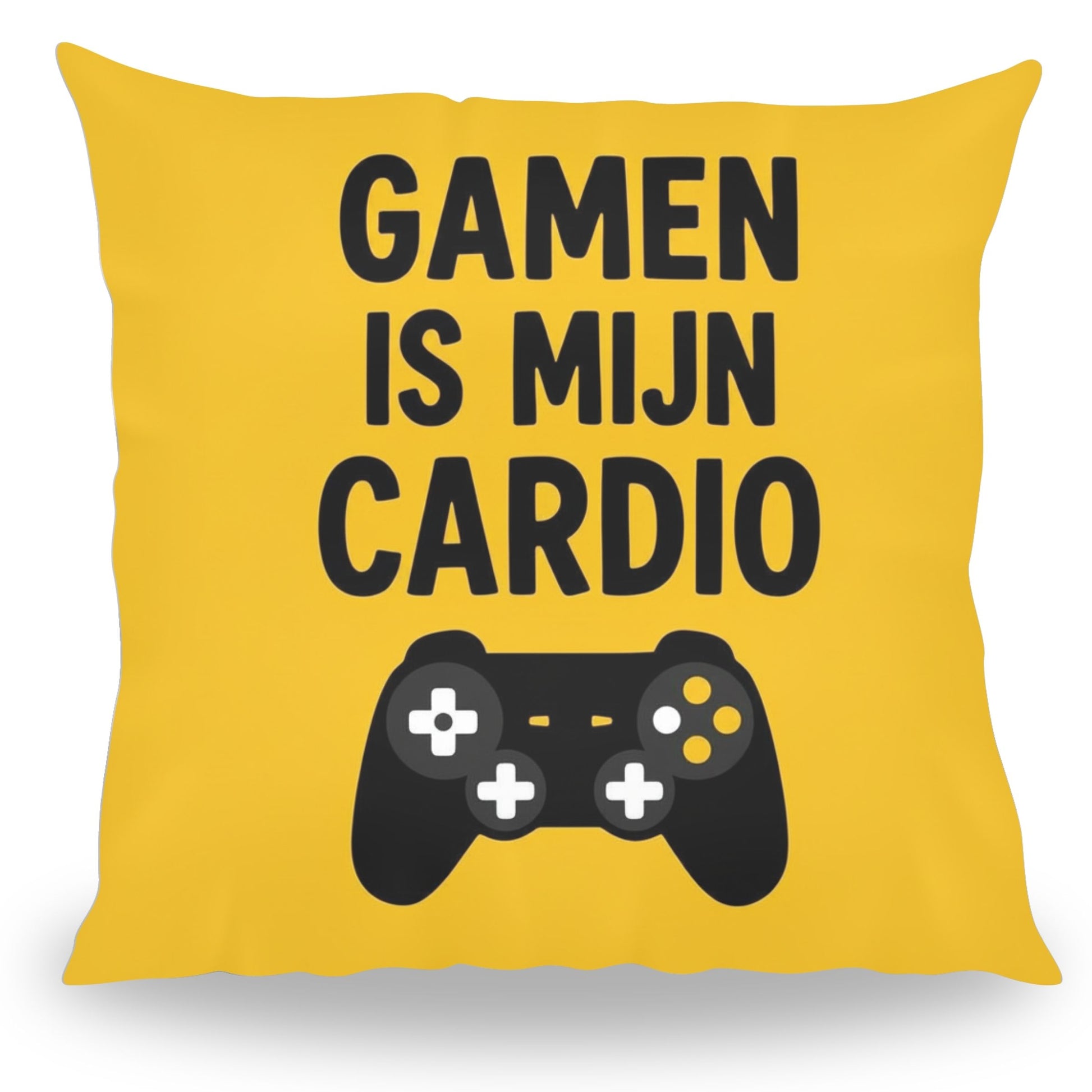 Grappig kussen met tekst Gamen is Mijn Cardio van PillowBuddies