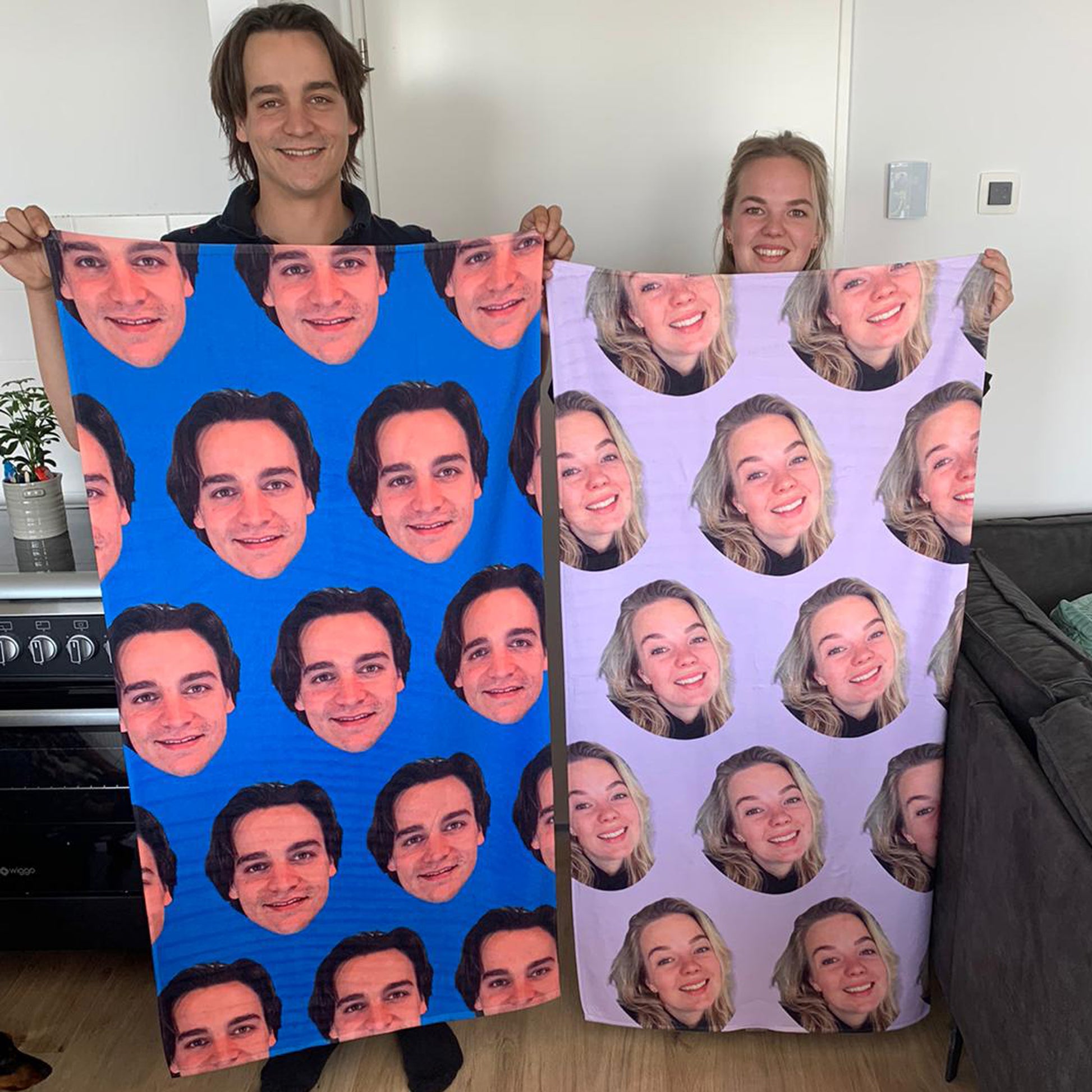 gepersonaliseerde handdoeken met multi gezichten