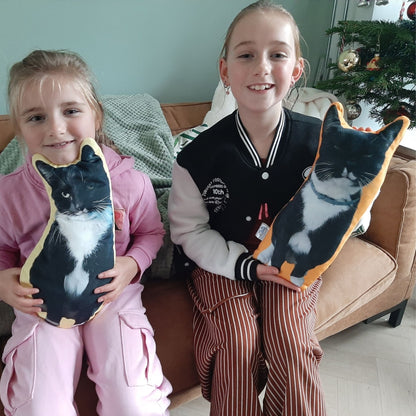 Kussen met opdruk van jouw hond, kat, konijn, cavia, paard enz.