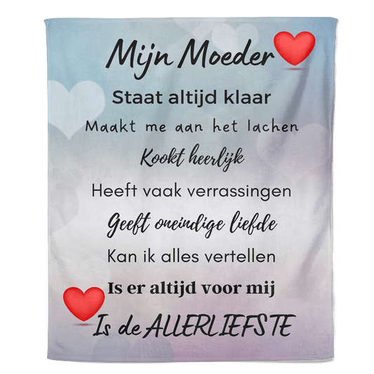 Moederdag cadeau fleecedeken