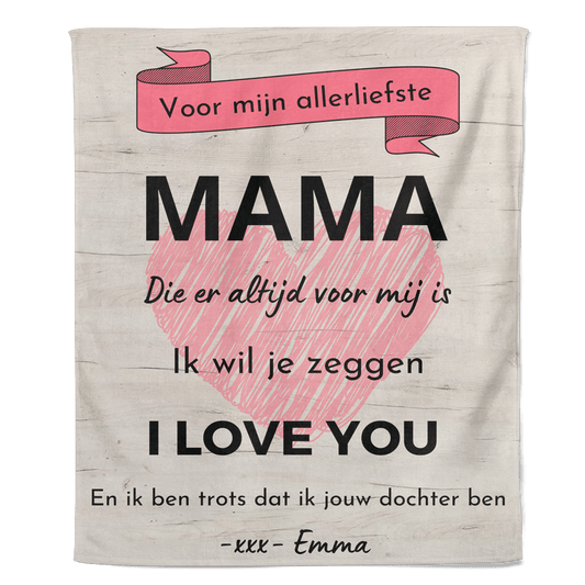 Moederdag Fleecedeken