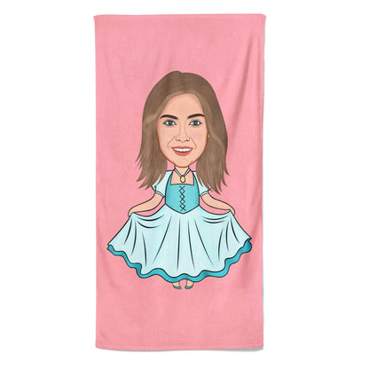 Cartoon Handdoek Princess