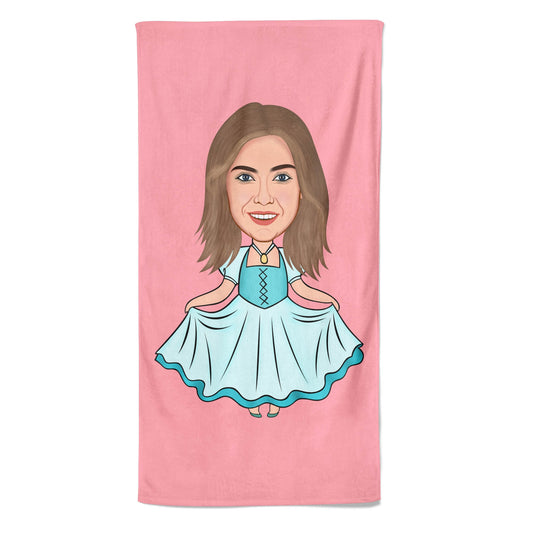 Cartoon Handdoek Princess
