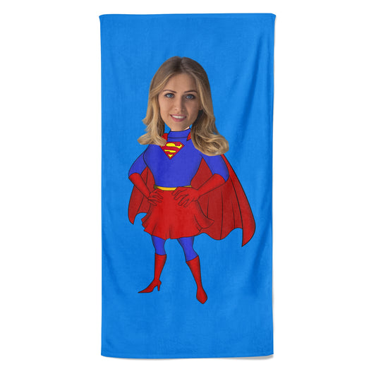 Cartoon Handdoek Super Woman