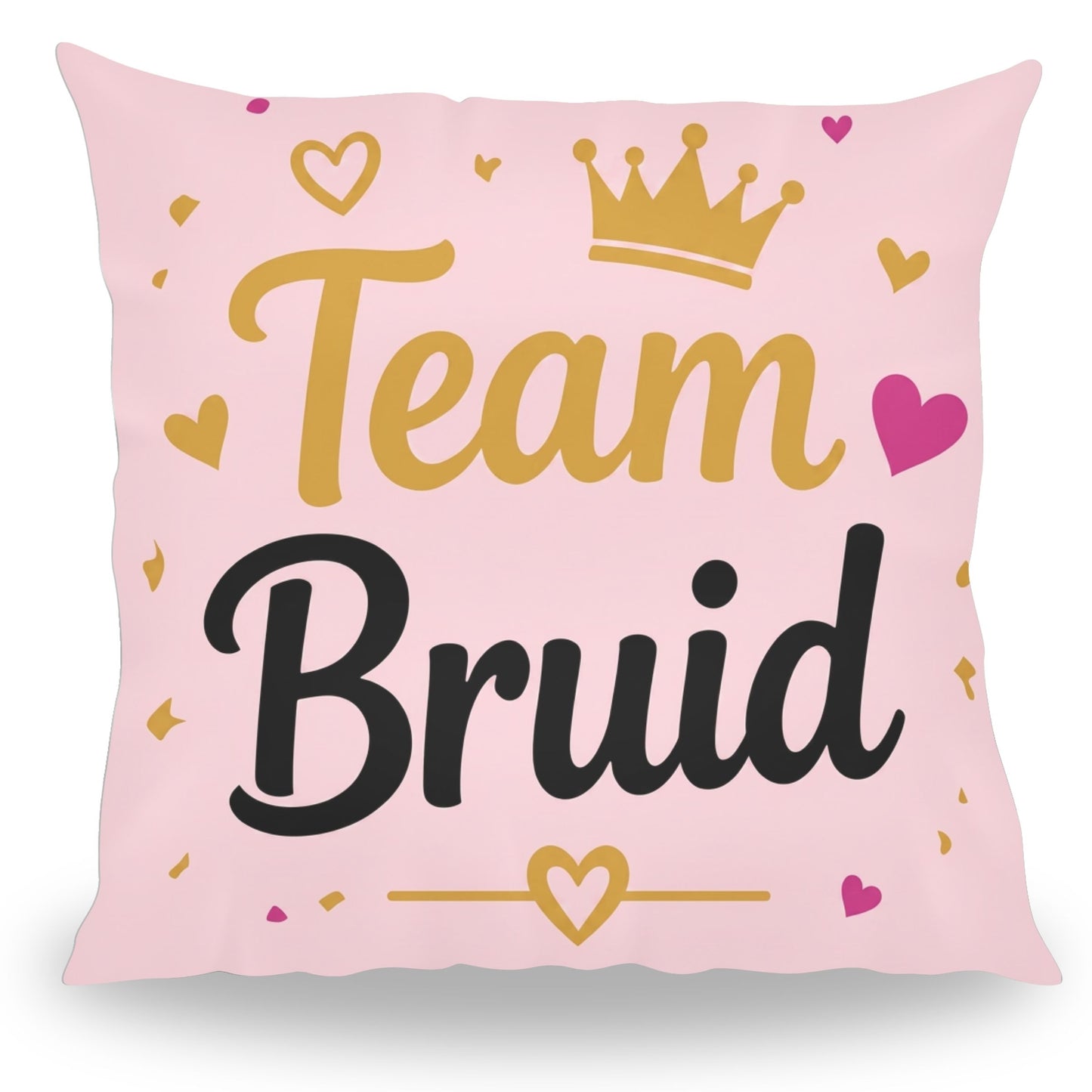 Grappig kussen met tekst Team Bruid van PillowBuddies