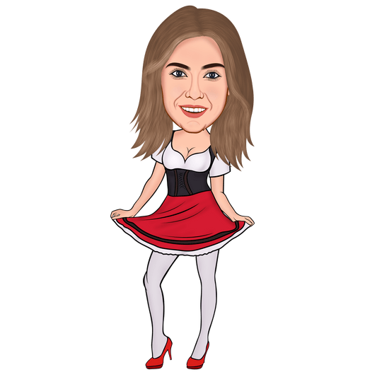 Tiroler Woman Cartoon