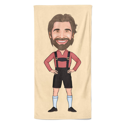 Cartoon Handdoek Tiroler Man