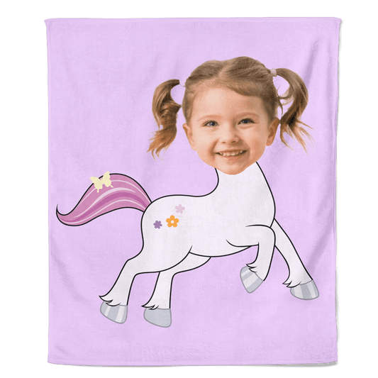 Unicorn cartoon fleecedeken