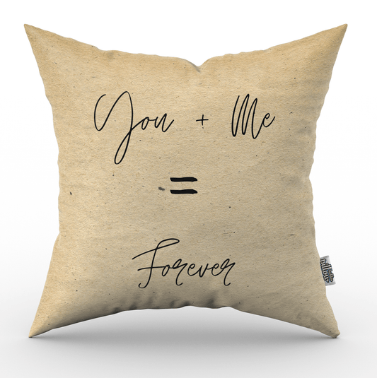 Valentijn kussen You + Me = Forever
