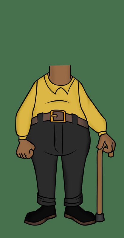 old man black skin