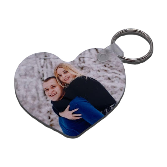 gepersonaliseerde sleutelhanger hart met foto