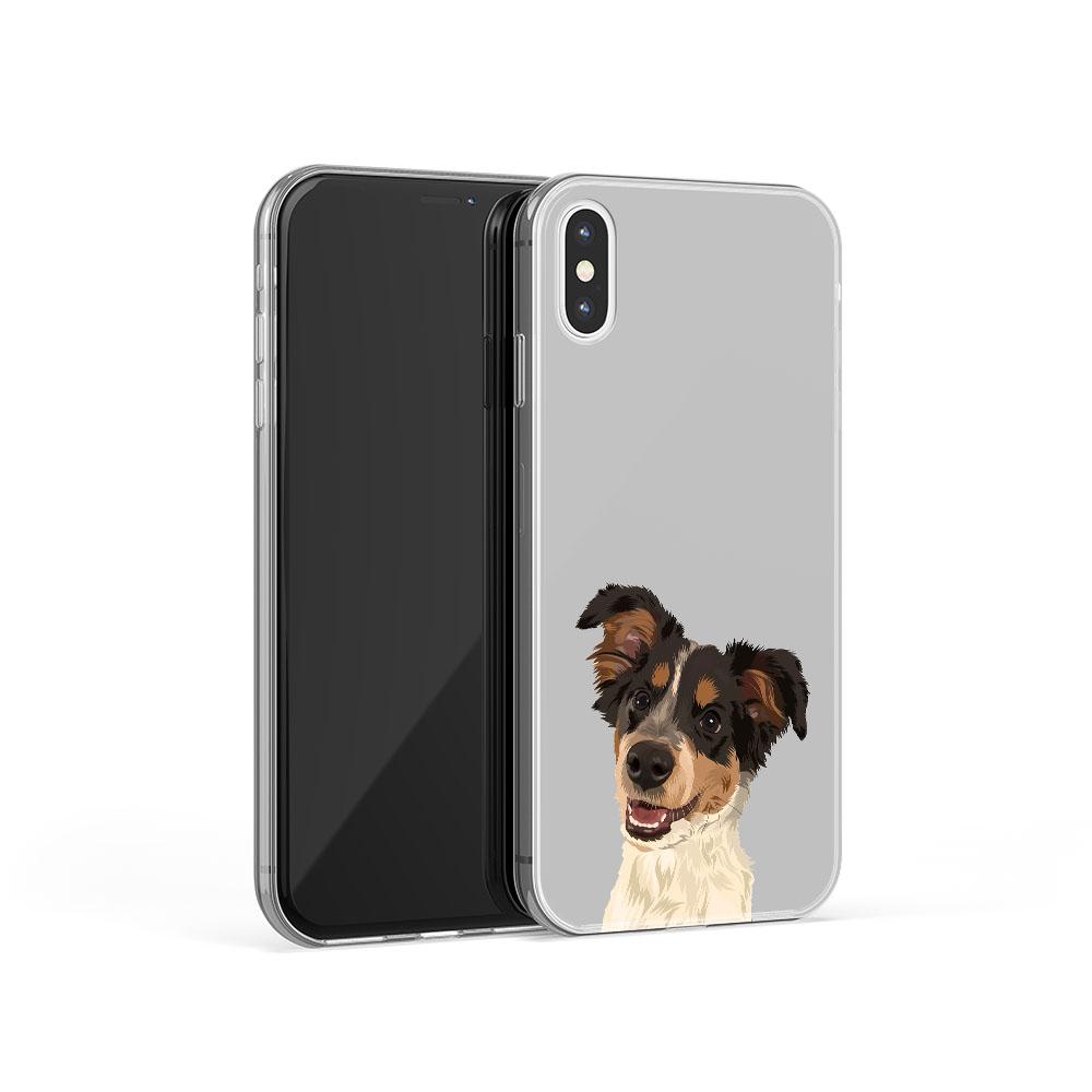 Telefoonhoesje met getekend portret van jouw hond, kat, konijn