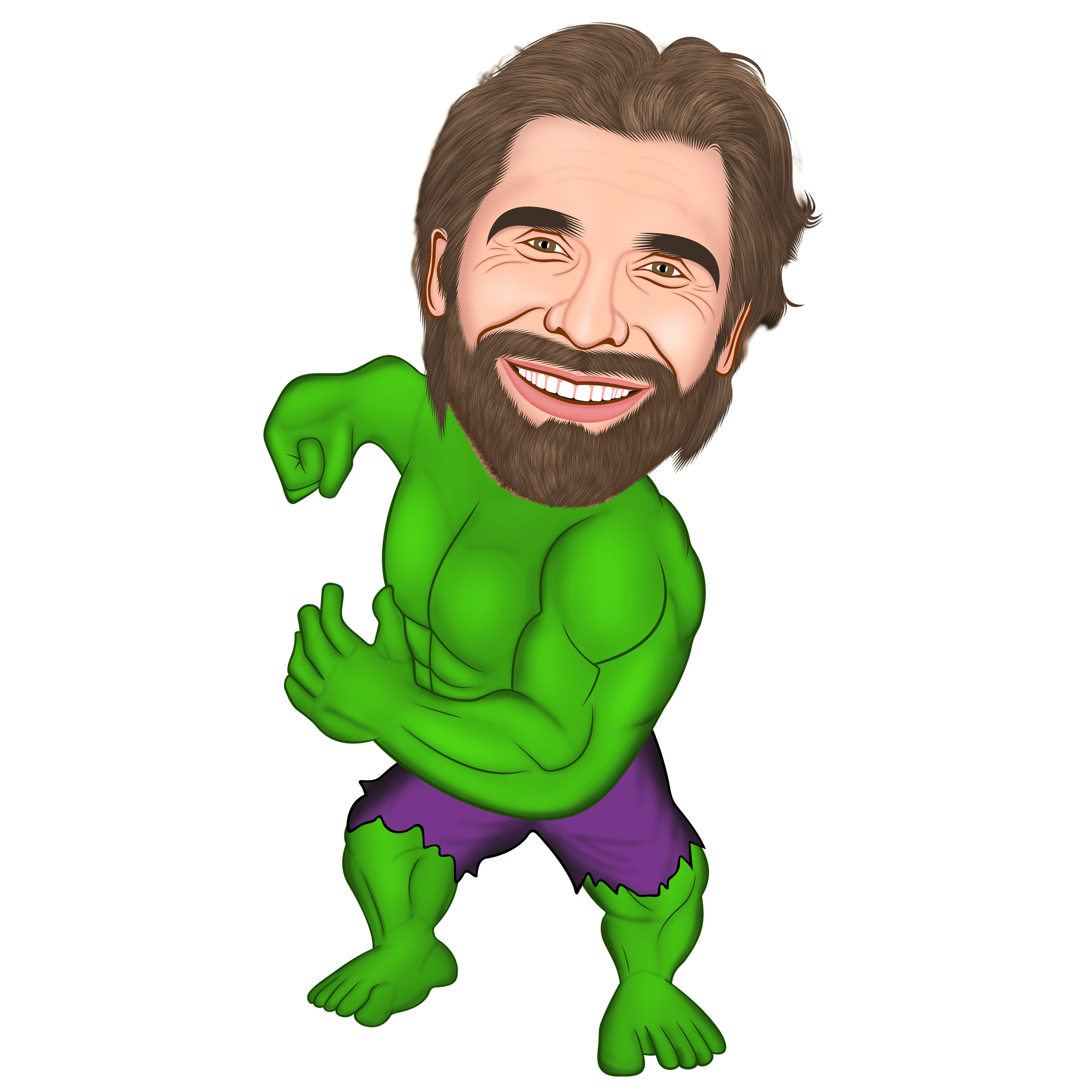 Cartoon Pillow Hulk