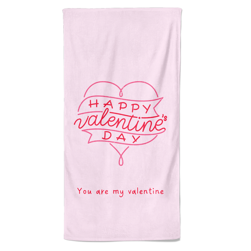 Valentijn handdoek Happy Valentine's day