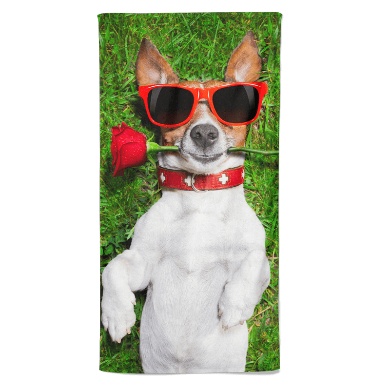 Valentijn handdoek Hond