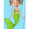 Mermaid cartoon handdoek