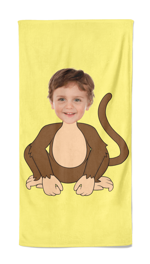Monkey cartoon handdoek