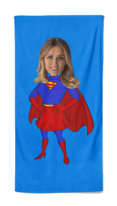 Super Woman cartoon handdoek