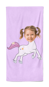 Unicorn cartoon handdoek