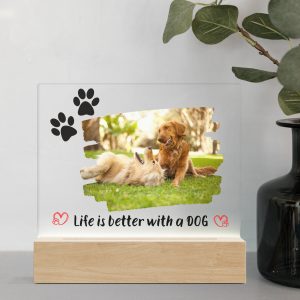 Life is better with a dog - lamp -1