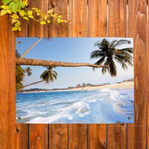 Tuinposter met zon, zee en strand