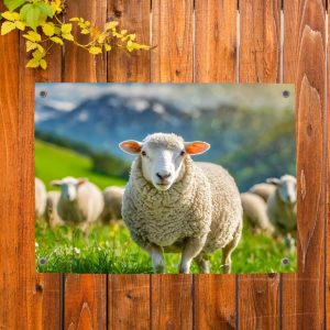 Weerbestendige tuinposter met schapen