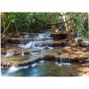 Prachtige tuinposter met een tropische waterval in de natuur